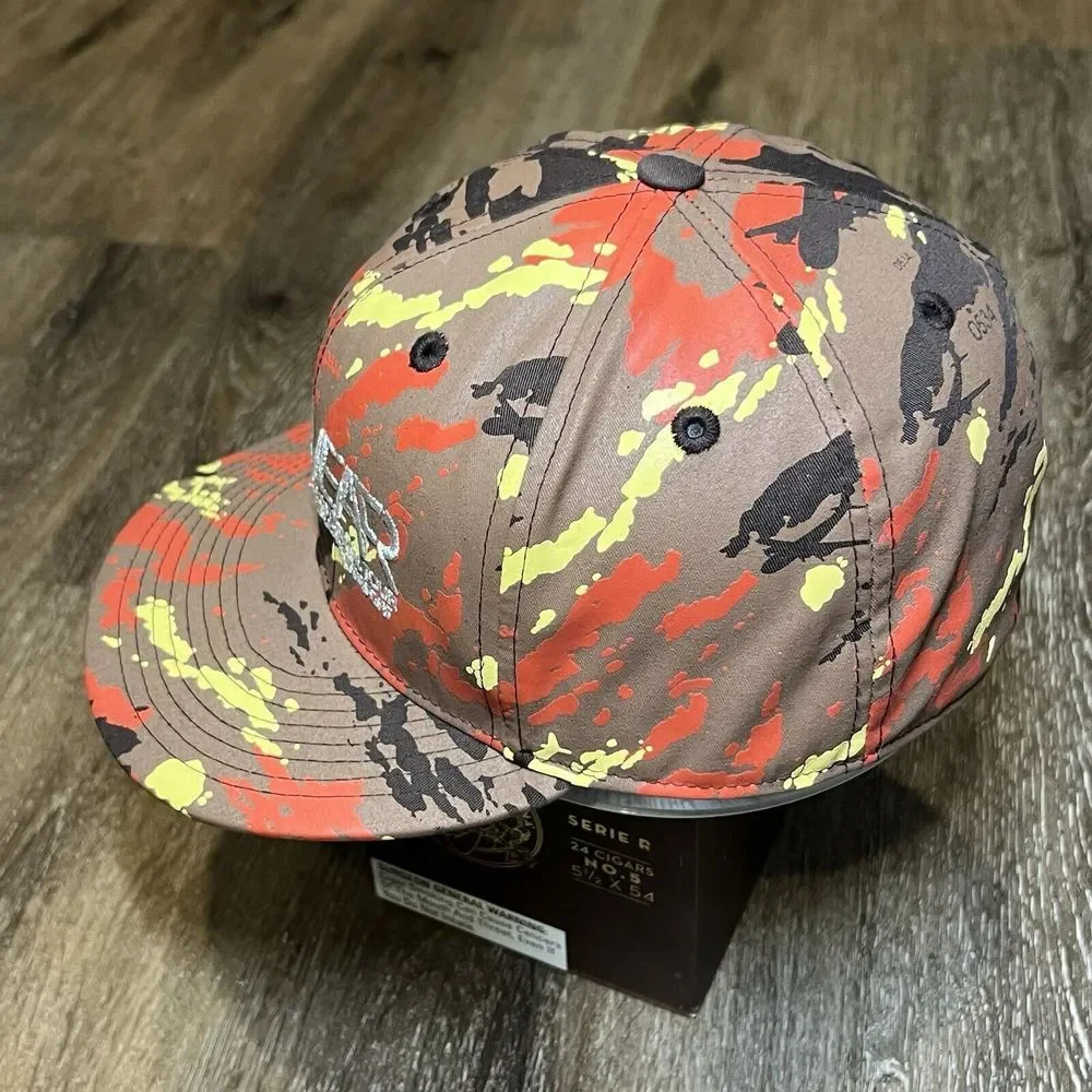 Rocawear Hat Camo Brown Adult Fitted Size 7‎ 1/2 Vintage Y2K Skate Hip Hop Cyber